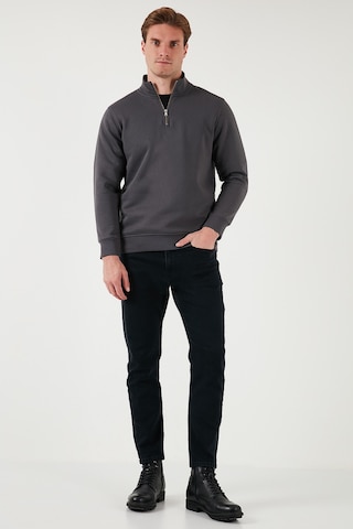 Buratti Pamuklu Regular Fit Yarım Fermuarlı Dik Yaka Erkek Sweat 59052592 Antrasit
