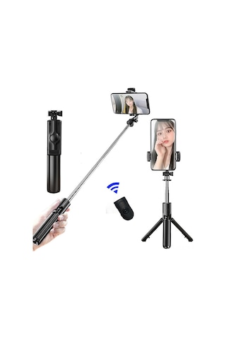 Kosona S03 Telefon Tutucu: Tripod 360 Döner, Alüminyum Kaymazsız Çubuk, Bağımsız Bluetooth Kumanda
