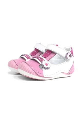 Pembe Hakiki Deri Cırtlı Yazlık Kız Bebek Ayakkabı (264728742) Pembe