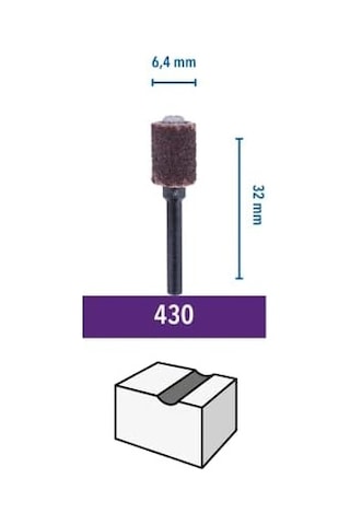 430 Zımpara Bandı Ve Mandren Aksesuar Seti, Ahşap Ve Plastikte, 60 Kumlu, 6,4 Mm, 2&apos Li 72206072