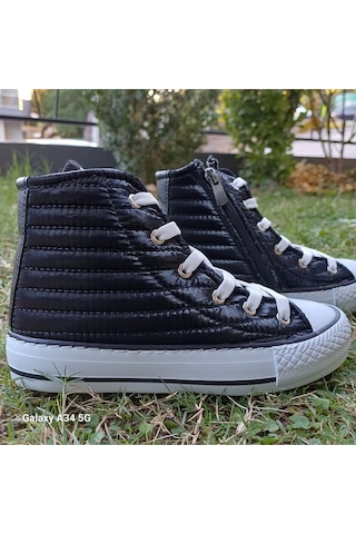 Scarpe Magiche Elyaflı Paraşüt Model Kız Çocuk Ayakkabısı 31-35 Numara Arası Işıksızdır Siyah
