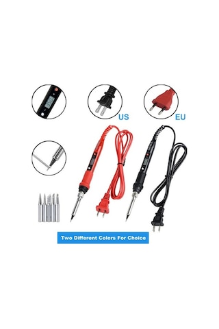 Ganzhoushop Teli Manuel Lehimleme Lehim Lcd Havya Elektrikli Dijital Cımbız Aracı 80w Go