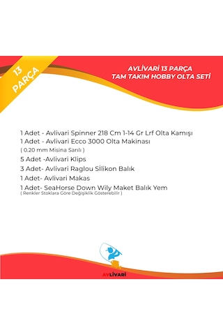 Avlivari Spinner 218 Cm 1-14 Gr - Ecco 3000 Tam Takım Kıyı Hobi Lrf Olta Seti-9669