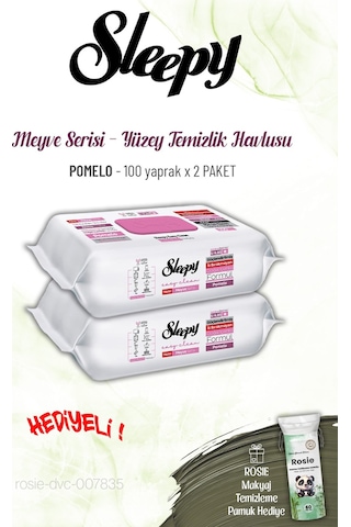 Sleepy 100 Yaprak X 2 Paket Pomelo Yüzey Temizlik Havlusu Ve Rosıe Tekli