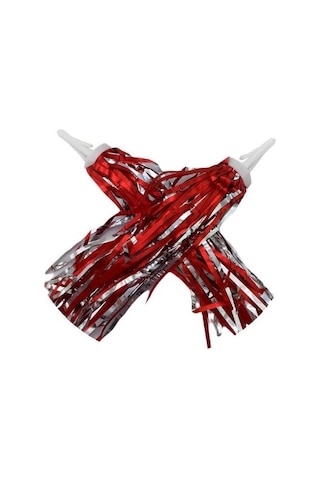 Sarissa Çocuk Bisikleti Elcik Püskül 1. Kalite Bisiklet Süsü Kırmızı Beyaz Kırmızı