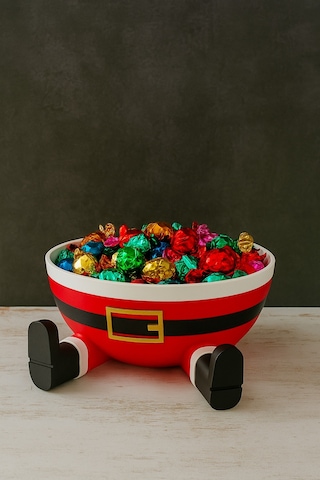 Noel Baba Şeklinde Kâse 3d Baskı Christmas Santa Bowl Yılbaşı Dekor & Şekerlik