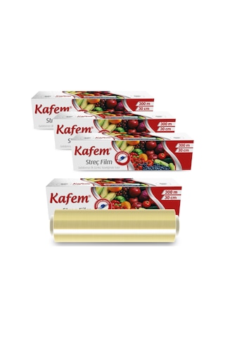 Kafem Streç Film 30 CM x 300 M 8 Mic 4 Paket