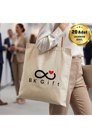 Logonuza Özel 20 Adet Hambez Çanta 40x45 Cm - Promosyon Logo Baskılı Ham Bez Çanta Ham Renk