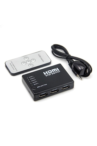 Cr54 5 Girişli 1 Çıkışlı 4k Ultra Hd Uzaktan Kumandalı Hdmı Switch Çoğaltıcı Otomatik Geçişli Çoklu Hdmı Dağıtıcı