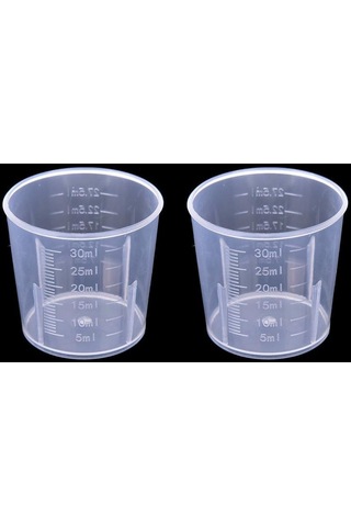 Jms Pişirme Kabı Sıvı Ölçüsü Jugcup Konteyneri İçin Şeffaf Plastik Dereceli Ölçüm Kabı 50ml 1