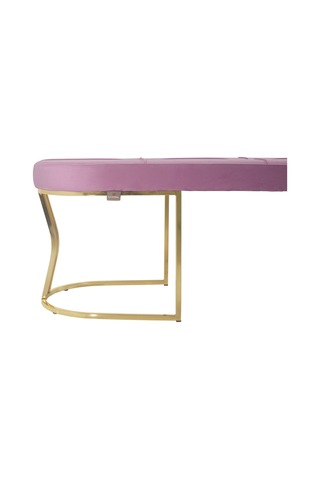 Viego Gold Collection- Pembe Kapitoneli Chester Model Puf & Bench & Koltuk & Uzun Makyaj Puff & Yatak Ucu