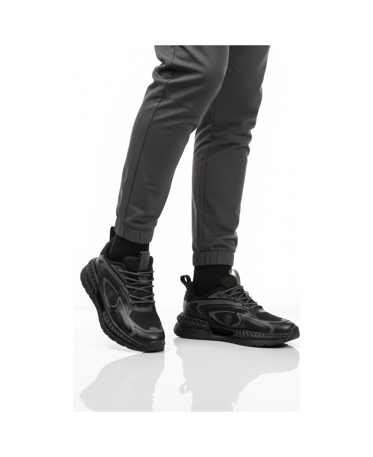 Siyah Fileli Hafif Esnek Erkek Spor Ayakkabı Pcı-11616 M Siyah