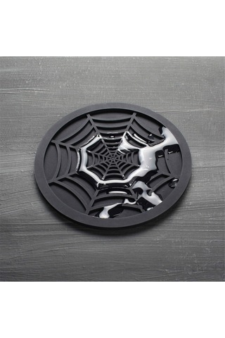 İçecekler İçin Silikon Örümcek Ağı Bardak Altlıkları, Pembe Pembe