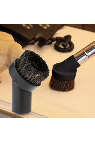 Neevoyu 32 Mm Evrensel Süpürge Fırçası - At Kılı Çok Amaçlı Kuru Temizleme, Dayanıklı Plastiğiyle Siyah