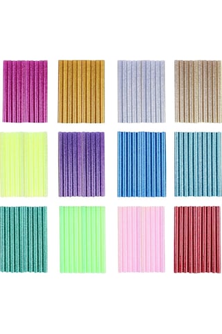12 Renk 120 Adet Sıcak Eriyik Çubuk Tutkal 7mm X 10 Cm Mini Flaşör Tamir Ve Sızdırmazlık Dıy El Sanatları Ahşap