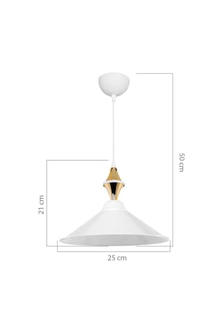 Manogrup Avize Aydınlatma Maya Karo Beyaz/Gold Tekli Yemek Odası Oturma Odası Salon Mutfak Avize