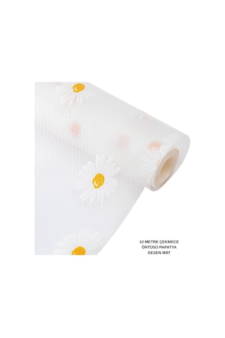 10 Metre Papatya Desen Kaydırmaz Şeffaf 07244156