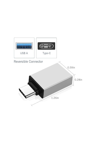 Samsung Uyumlu Type C Usb 3.0 Otg Adaptör Dönüştürücü