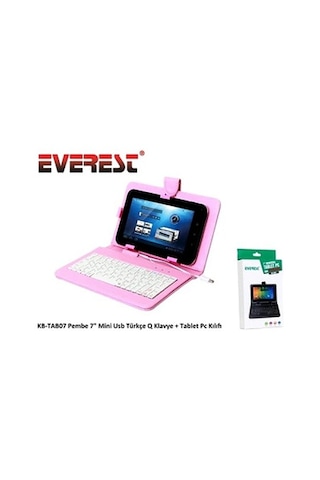 Everest Kb-tab07 7 Mini Usb Türkçe Q Klavye + Tablet Kılıfı