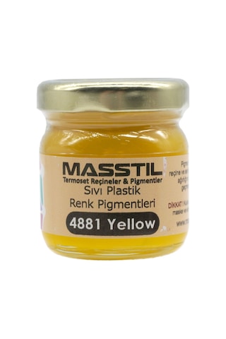 Masstil 4881 Yellow Sıvı Plastik Renk Pigmenti Sarı 20 Gr