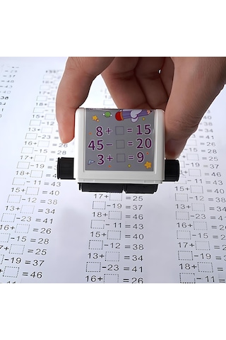 Toplama Ve Çıkarma İşlemi Alıştırma Test Kaşesi Matematik Eğitim Oyuncağı Ayarlanabilir Rulo Damga Eğlenceli Matematik Soruları 1-100 Arası Sayılar Çocuklar İçin Pratik Ve Öğrenme Arac