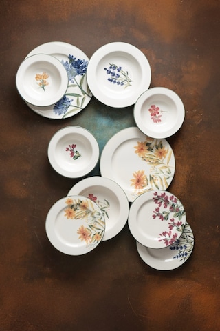 Tabak Evi Porselen New Flower Garden Yemek Takımı 6 Kişilik 24 Parça Bns24ykprs1104 Çok Renkli