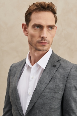 AC&Co / Altınyıldız Classics Ekstra Slim Fit Dar Kesim Mono Yaka Kareli Takım Elbise - 556336968 Gri