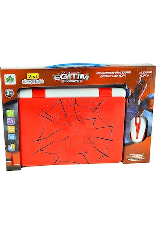 Oyuncak Laptop Eğitici Bilgisayarı Türkçe İngilizce Eğitici Red