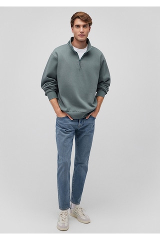 Mavi - Yarı Fermuarlı Yeşil Basic Sweatshirt 0s10278-71577 Yeşil