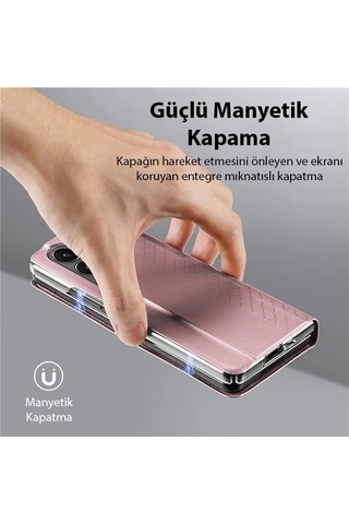 Dux Ducis Samsung Uyumlu Z Fold5 Bril Series Premium Deri Kılıf
