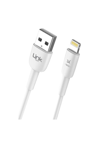 Linktech K606 Usb-a To Lightning 3A 2 MT Şarj Kablosu Beyaz