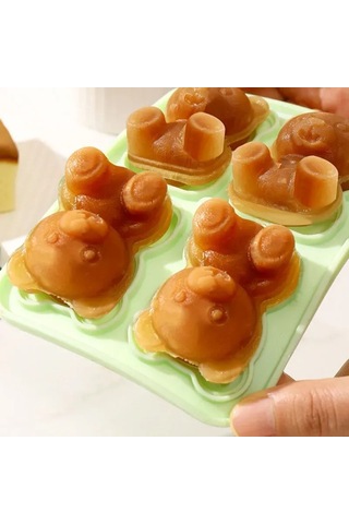 Maiyame Yeşil Renkli Ayı Figürlü Buz Kabi Molds Çok Renkli