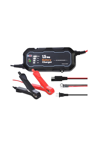 Padalink 12v Motosiklet Akü Şarj Cihazı - 1500ma Otomatik Su Geçirmez Şarj Aleti