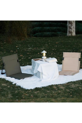 Dolıty Sırt Destekli Kat Sandalye Plaj Katlanmış Koltuk Yeşil Çok Renkli