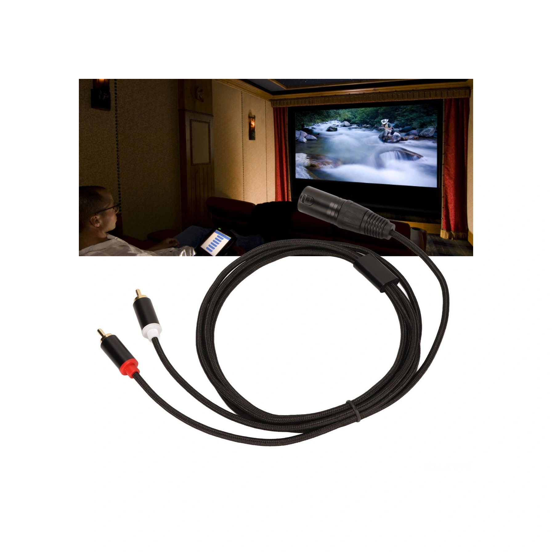 Shineyee Xlr Erkekden 2 Rca'ya Tek Yönlü Ses Bölücü Kablosu - 2m Ofc Konduktörlü, Engelleme Redüktörlü, Mikser/amp Uyumlu