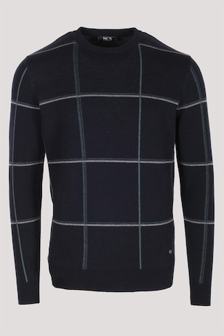 Erkek Triko Lacivert Bisiklet Yaka Desenli Slim Fit Pamuklu Kazak Ncs Jeans 3744-lacivert Lacivert