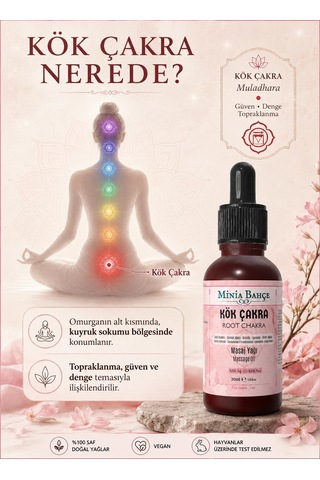 Minia Bahçe Kök Çakra Masaj Yağı 30 ML