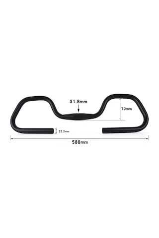Hsgl Bisiklet Alüminyum Gidon Siyah Kelebek Tur Bisikleti 31.8 Genişlik 580mm Gdn402 Siyah