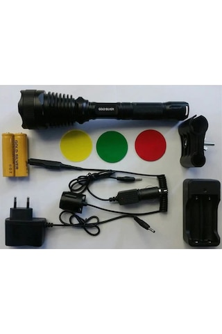 Gold Silver Gs-2800 10 Watt Led Feneri Siyah