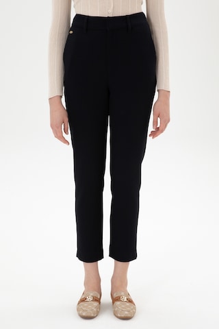 U.S. Polo Assn. Kadın Lacivert Carrot High Waist Fit Kanvas Pantolon 50316902-VR033