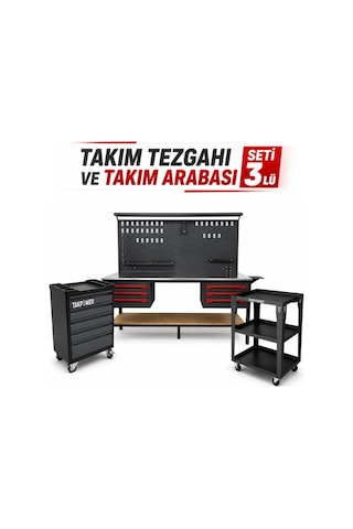 Takpower Takım Tezgahı Ve Takım Arabası Profesyonel Atölye Seti Antrasit