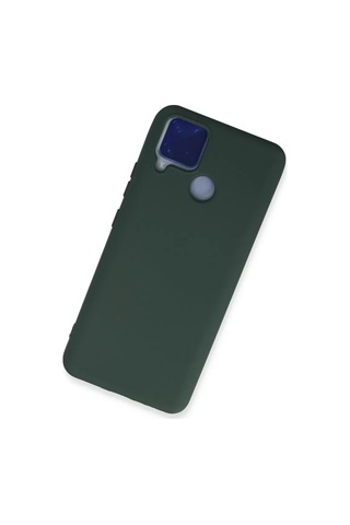 Mey Najmaddin Realme C15 Kılıf Nano İçi Kadife Silikon - Koyu Yeşil Najmaddin Diğer