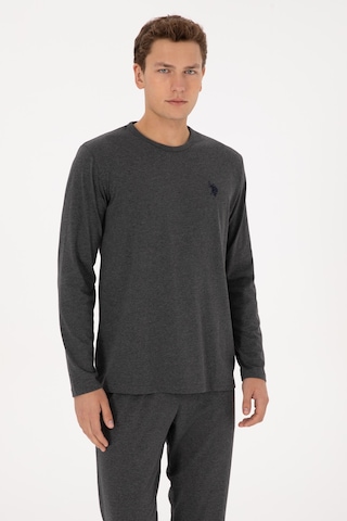 U.s. Polo Assn. Erkek Antrasit Melanj Pijama Takım 50318602-vr081 Antrasit Melanj