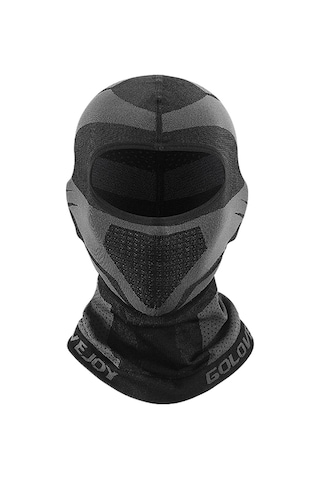 Aubyhe Spor Kaskı Nylon Bisiklet Ski Maskesi - Uv, Rüzgar, Toz Koruma - Ter Emici Nefes Alıcı Delikli Siyah Erkek Kadın Tüm Bedenler Dtj02 Siyah