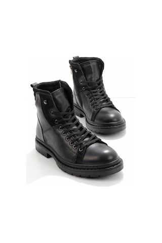 Siyah Hakiki Deri Erkek Bot & Bootie E02759253003 Siyah
