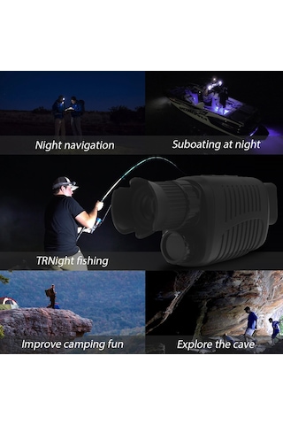 Açık Hava Gece Görüş Cihazı Kızılötesi Optik Gece Görüş Monoküler Cihazı 10 Dil 5x Dijital Çok Renkli