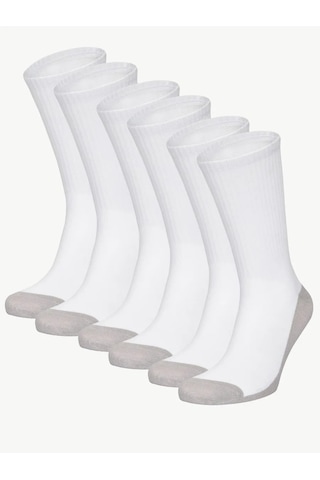 Dzen&socks Beyaz Üst Renkli Ve Gri Tabanlı Çoraplar 478567023 Beyaz