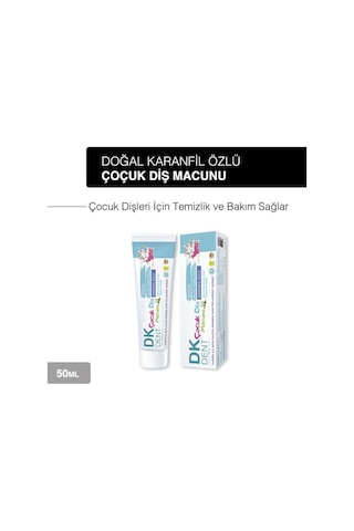 Dermokil DK Dent Doğal Aloe Vera ve Karanfıl Özlü Çocuk Diş Macunu 50 ML