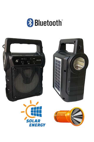 Ktf1706 Camping Outdoor Bluetooth Hoparlör Solar Enerji Panelli