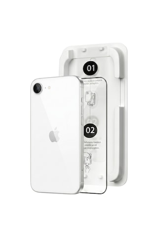 Fulltech Magicbox iPhone Uyumlu17e/16e/14/13pro/13 Premium Tempered Glass Aparatlı Ekran Koruyucu - Clear